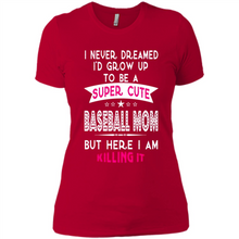 Load image into Gallery viewer, A Super cute Baseball Mom Mother’s Day Gift ideas Funny - Ladies' Boyfriend T-Shirt