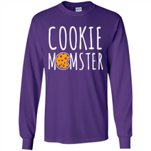 Load image into Gallery viewer, Cookie Momster shirt Mother’s day shirt Baking mom - Long Sleeve T-Shirt