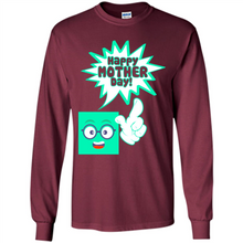 Load image into Gallery viewer, Cute Emoji With Heart Balloon Happy Mother Day - Long Sleeve T-Shirt