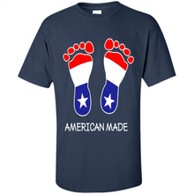 Load image into Gallery viewer, American Made Patriotic Pregnancy Baby Footprints T-shirt Mother’s Day - Shirt