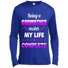 Load image into Gallery viewer, Being A Godmother Makes My Life Complete Funny mother’s day Gift For Beloved Godmother - Canvas Long Sleeve T-Shirt