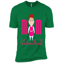 Load image into Gallery viewer, Best Mom World Cartoon Mother’s Day - Premium Short Sleeve T-Shirt