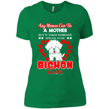 Load image into Gallery viewer, Any Woman Can Be A Mother But It Takes Someone Bichon Mom - Ladies' Boyfriend T-Shirt