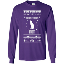 Load image into Gallery viewer, Cats T Shirt Hoodie Merry Catmas Mom Mother’s Day - Long Sleeve T-Shirt