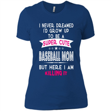 Load image into Gallery viewer, A Super cute Baseball Mom Mother’s Day Gift ideas Funny - Ladies' Boyfriend T-Shirt