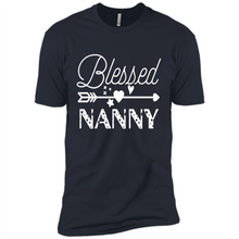 Load image into Gallery viewer, Blessed Nanny Christmas Mother’s Day Birthday Grandma - Premium Short Sleeve T-Shirt