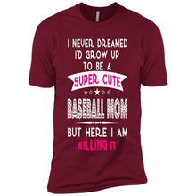 Load image into Gallery viewer, A Super cute Baseball Mom Mother’s Day Gift ideas Funny - Premium Short Sleeve T-Shirt