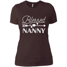 Load image into Gallery viewer, Blessed Nanny Christmas Mother’s Day Birthday Grandma - Ladies' Boyfriend T-Shirt