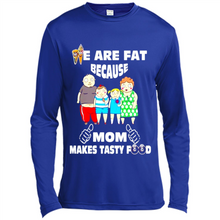 Load image into Gallery viewer, Family We Are Fat Because Mom Makes Tasty Food Mother Day - Canvas Long Sleeve T-Shirt