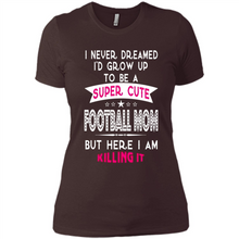 Load image into Gallery viewer, A Super cute Football Mom Mother’s Day Gift ideas Funny - Ladies' Boyfriend T-Shirt
