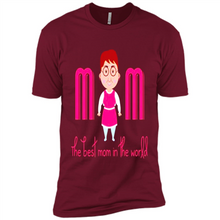 Load image into Gallery viewer, Best Mom World Cartoon Mother’s Day - Premium Short Sleeve T-Shirt